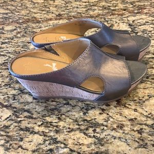 Franco Sarto Platform Metallic Wedged Heel